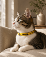 Coleira para Gato Personalizada com Nome e Telefone | Fecho Breakaway Anti-Enforcamento | Gema - Imagem 2