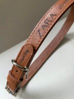 Coleira pet personalizada em couro