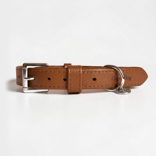 Coleiras de couro oops dog 1