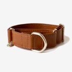 Coleira de couro martingale