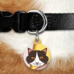 Tag de identificação pet face cat ref47