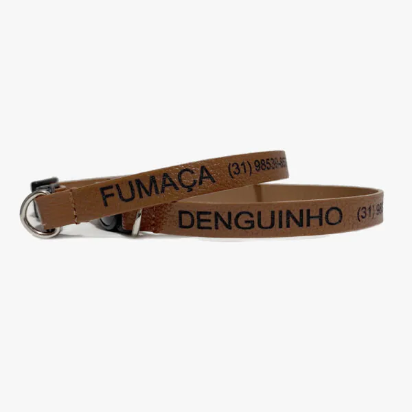Coleira de couro para gatos