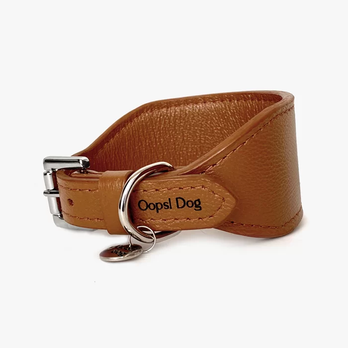 Coleira galgo couro Coffee - Imagem 5