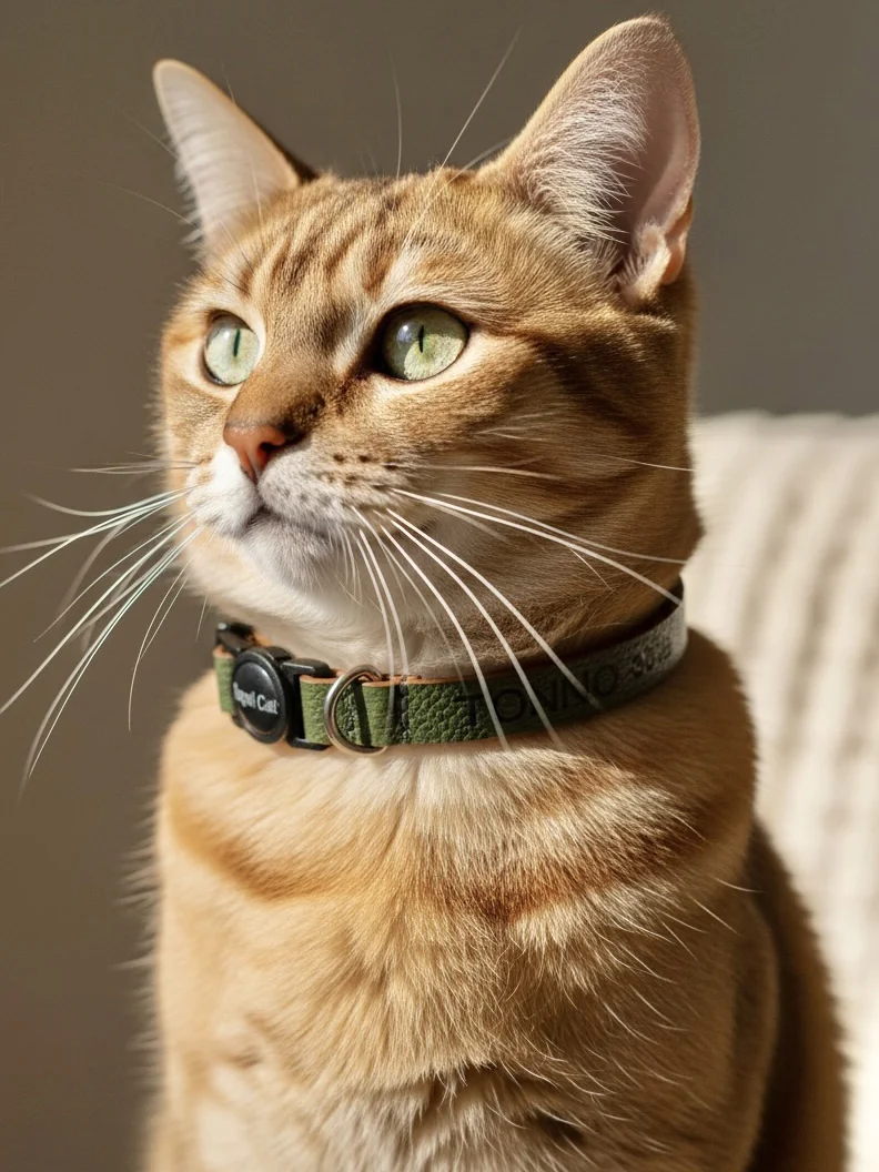 Coleira identificação pet personalizada 11 Gato coleira couro